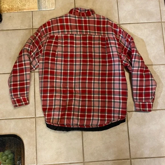 Red and black Plaid Button-Up Shirt - Picture 6 of 6